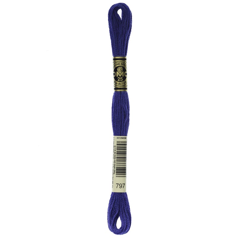 DMC Thread 6-Strand Embroidery Cotton 8.7 Yards Royal Blue 117-797 (12-Pack)
